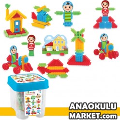 BZ-03324 Kaktüs Bloklar Kutulu / 120 Parça
