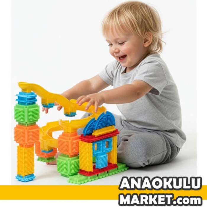 BZ-04119 Kaktüs Bloklar Top Parkuru / 100 Parça