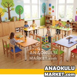 BZ-248522 Dikdörtgen Anaokulu Masası 60x120 cm