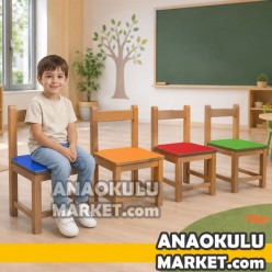 BZ-261010 Ahşap Anaokulu Sandalyesi / Adet