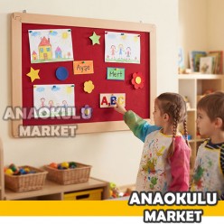 BZ-265511 Natürel Kumaş Etkinlik Panosu 127x85 cm