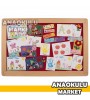 BZ-265511 Natürel Kumaş Etkinlik Panosu 127x85 cm