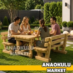 BZ-336030 Ahşap Piknik Masası